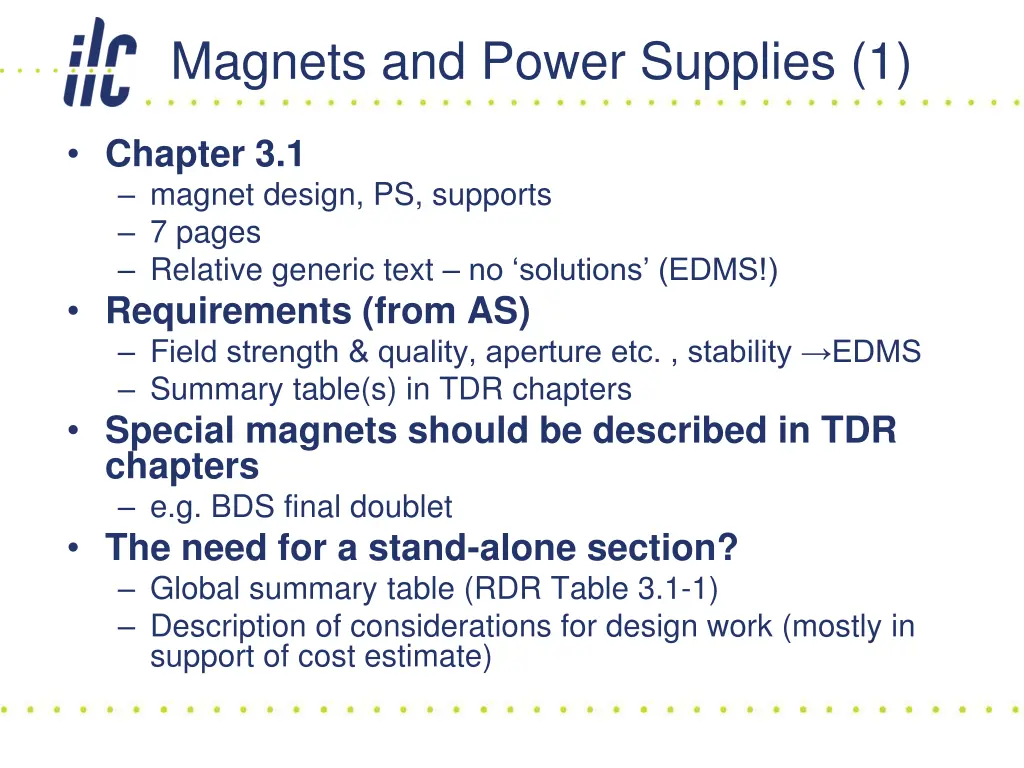 magnets and power supplies 1