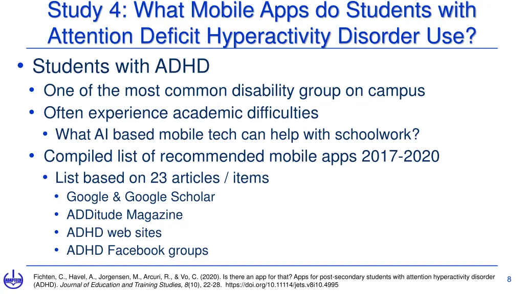 study 4 what mobile apps do students with