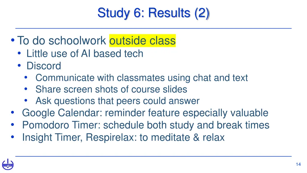 study 6 results 2