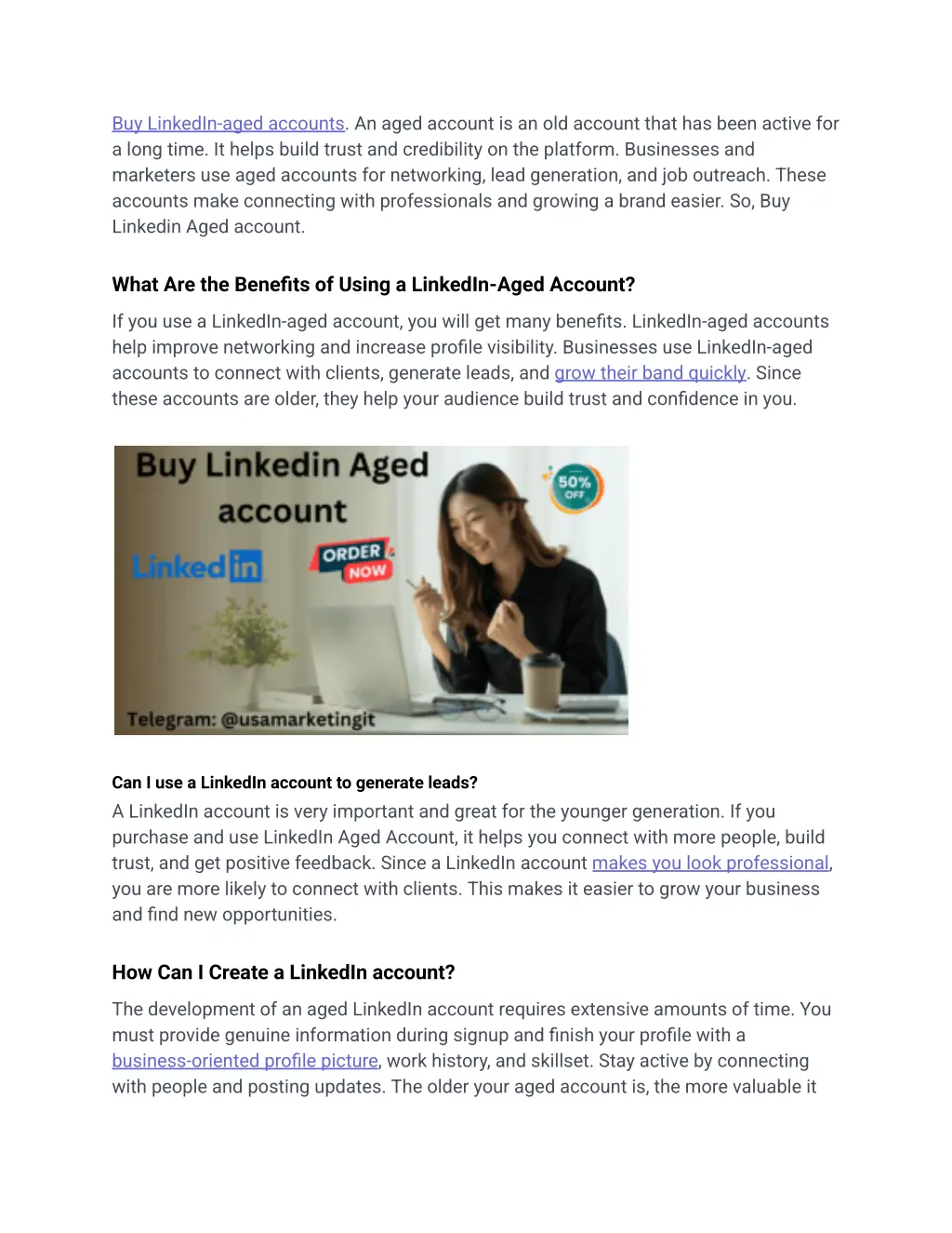 buy linkedin aged accounts an aged account