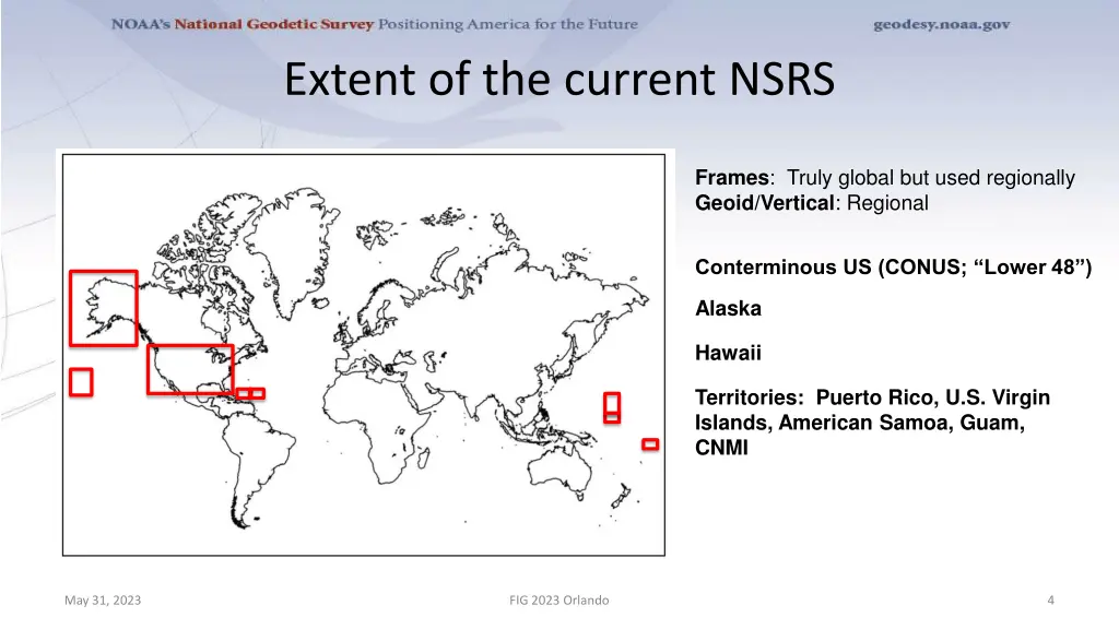 extent of the current nsrs