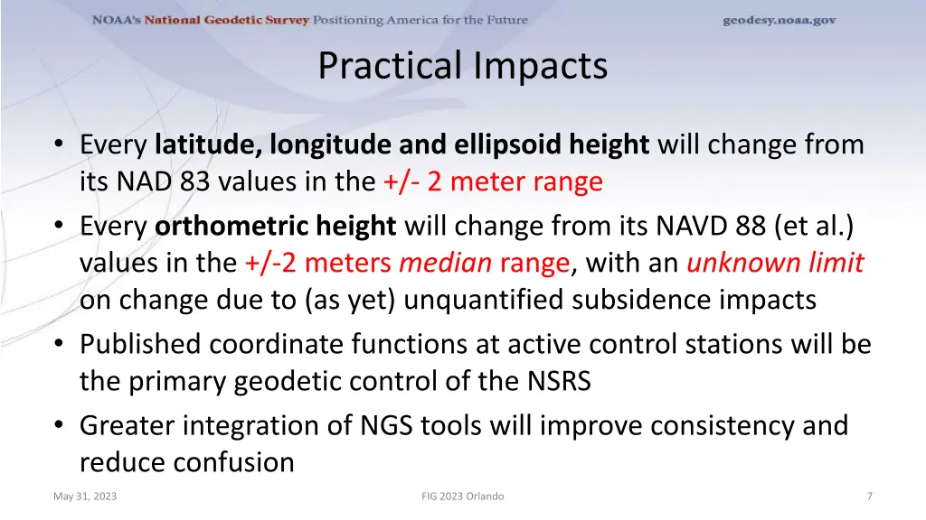 practical impacts