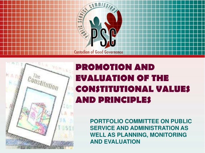 promotion and evaluation of the constitutional