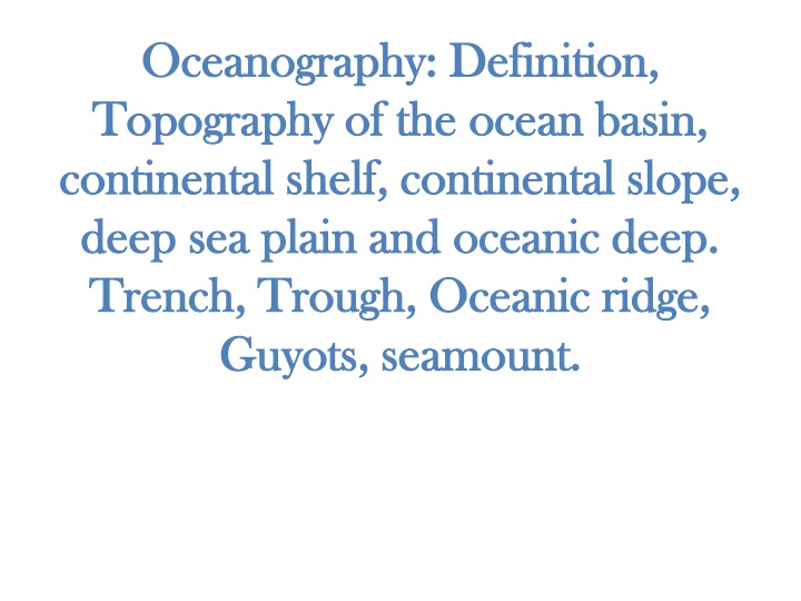 oceanography definition oceanography definition