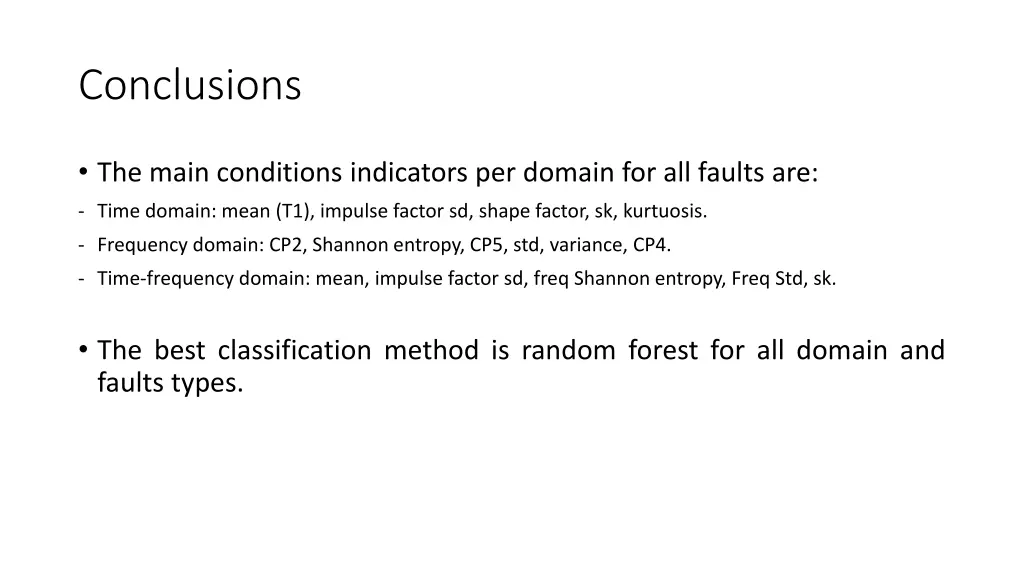 conclusions