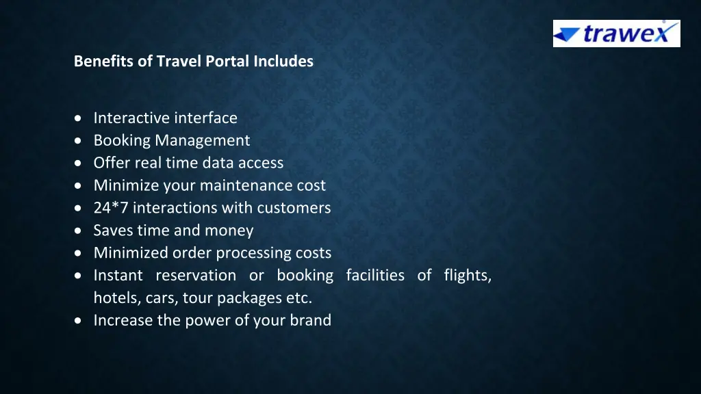 benefits of travel portal includes