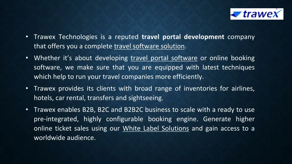 trawex technologies is a reputed travel portal
