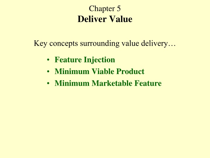 chapter 5 deliver value
