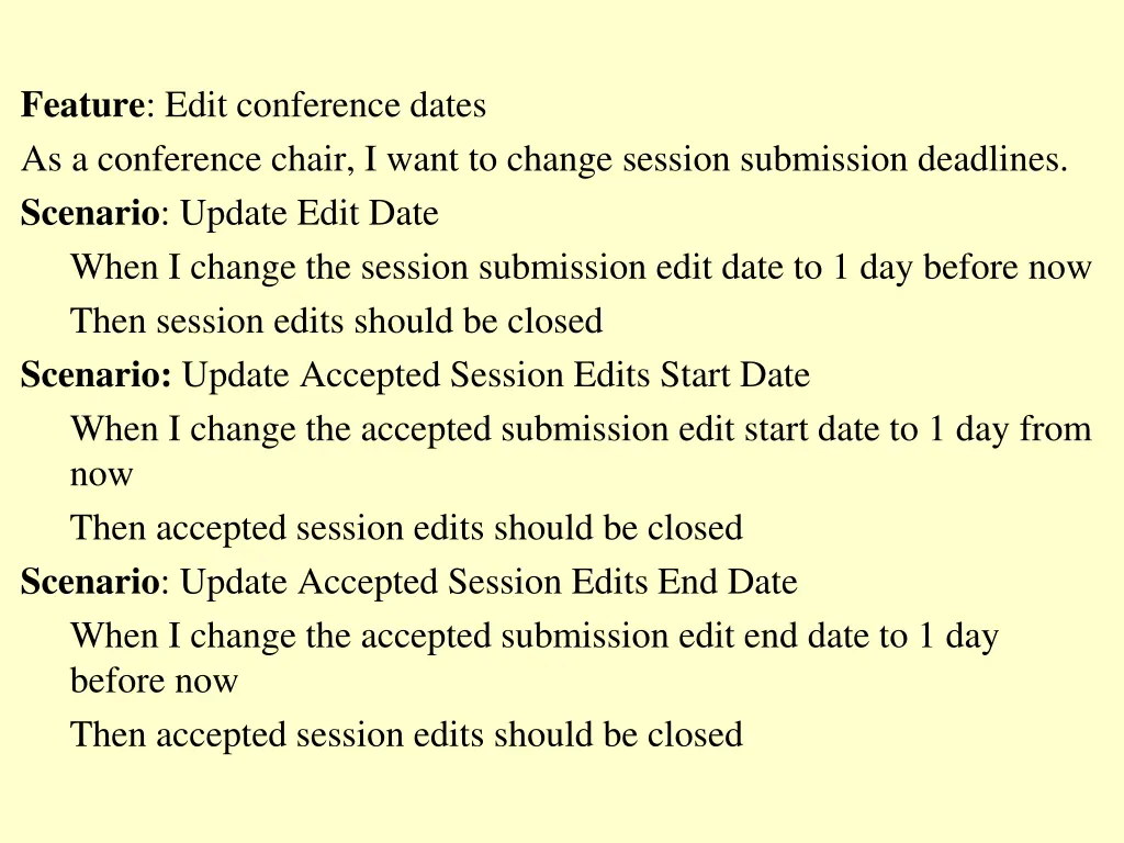 feature edit conference dates as a conference