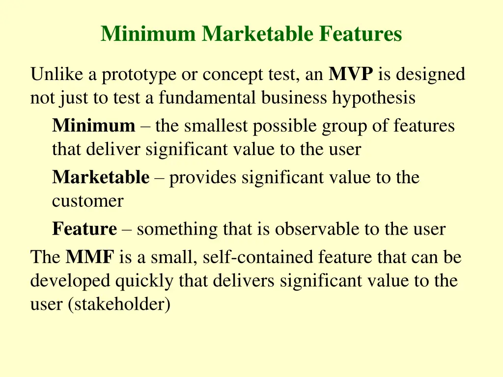 minimum marketable features 1