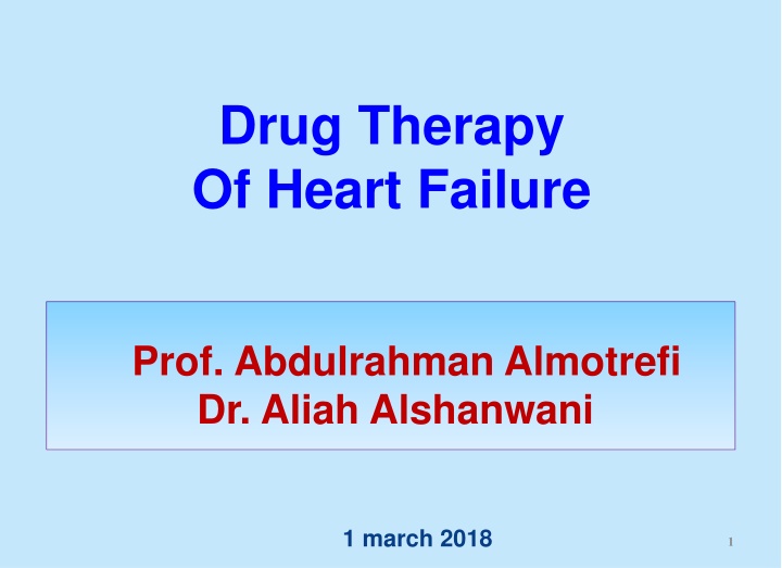 drug therapy of heart failure