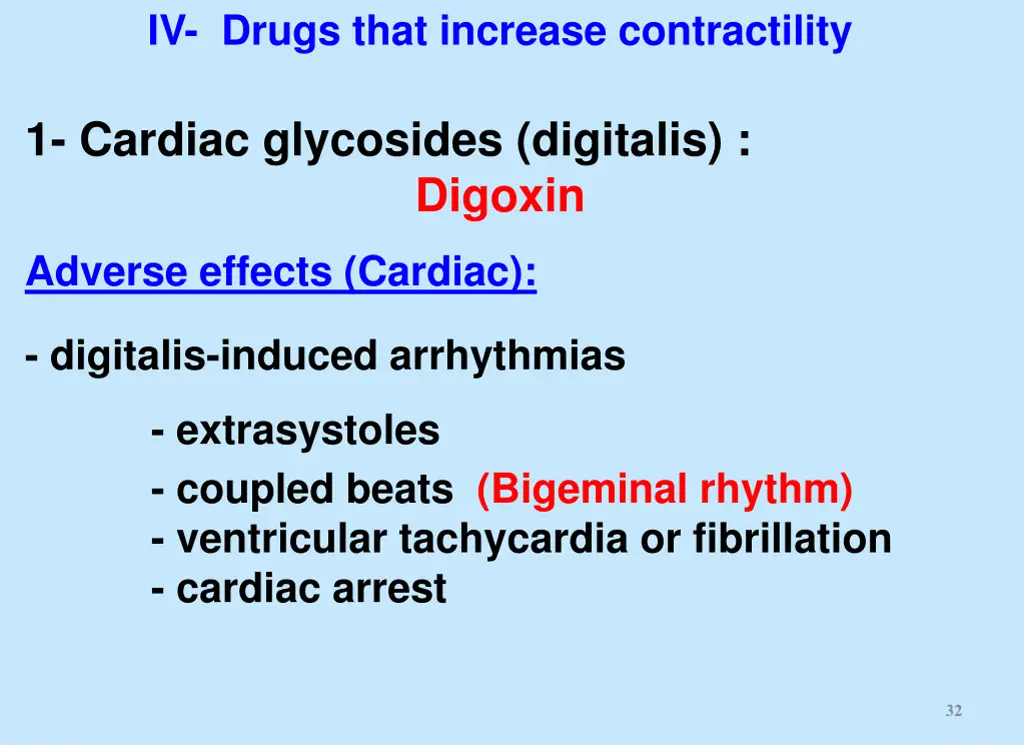iv drugs that increase contractility 2