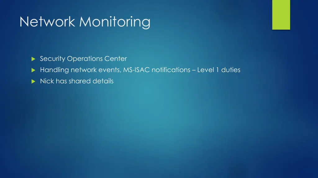 network monitoring