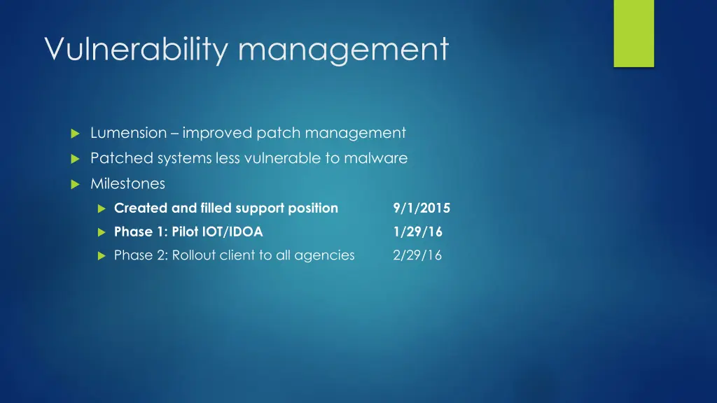 vulnerability management
