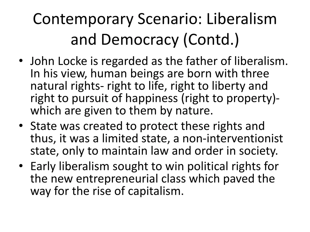 contemporary scenario liberalism and democracy 2