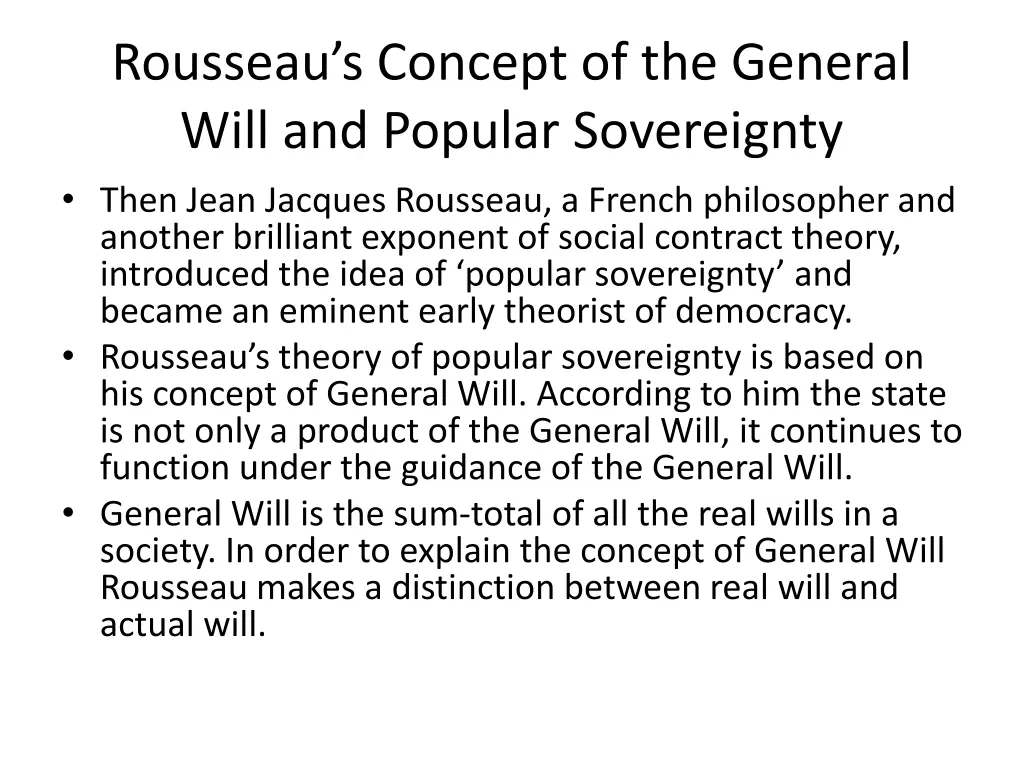 rousseau s concept of the general will