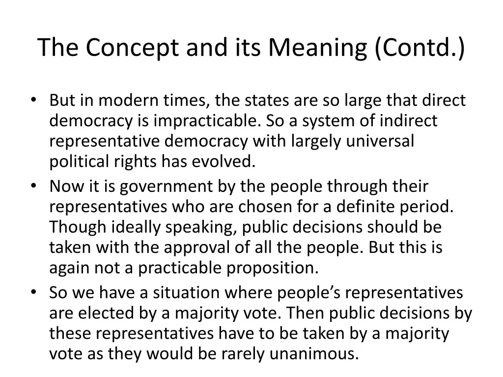 the concept and its meaning contd