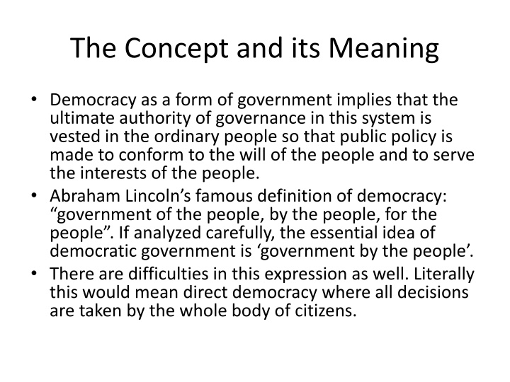 the concept and its meaning