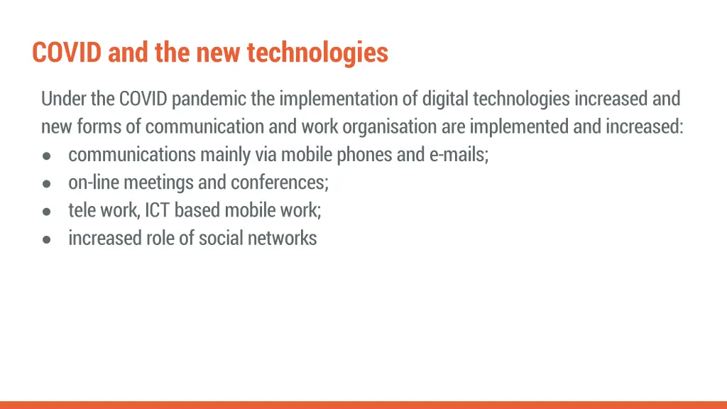 covid and the new technologies