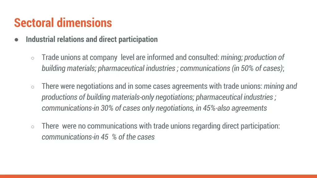 sectoral dimensions industrial relations
