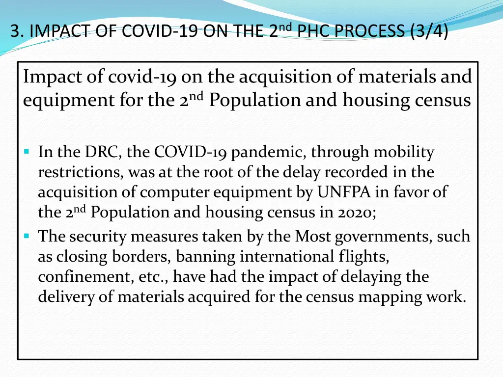 3 impact of covid 19 on the 2 nd phc process 3 4
