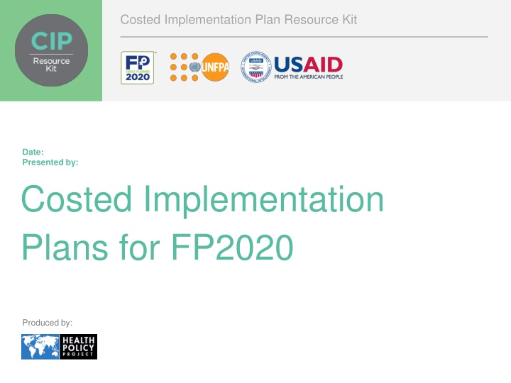 costed implementation plan resource kit