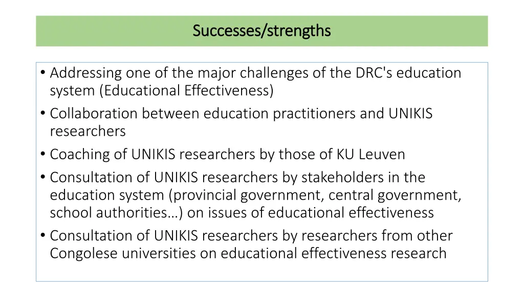 s successes strengths uccesses strengths