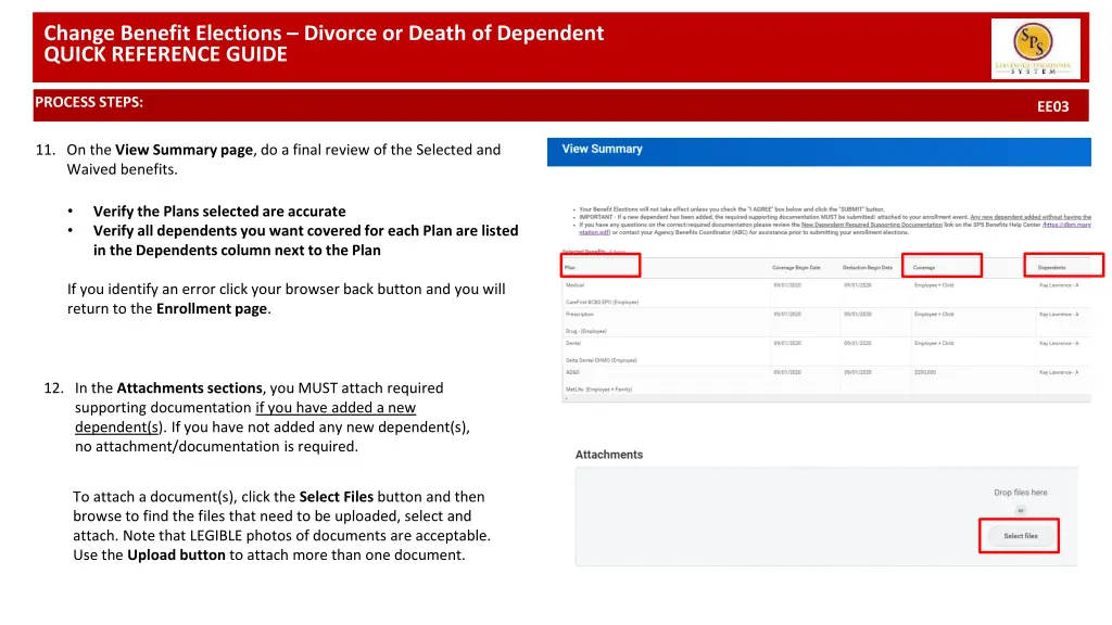 change benefit elections divorce or death 5
