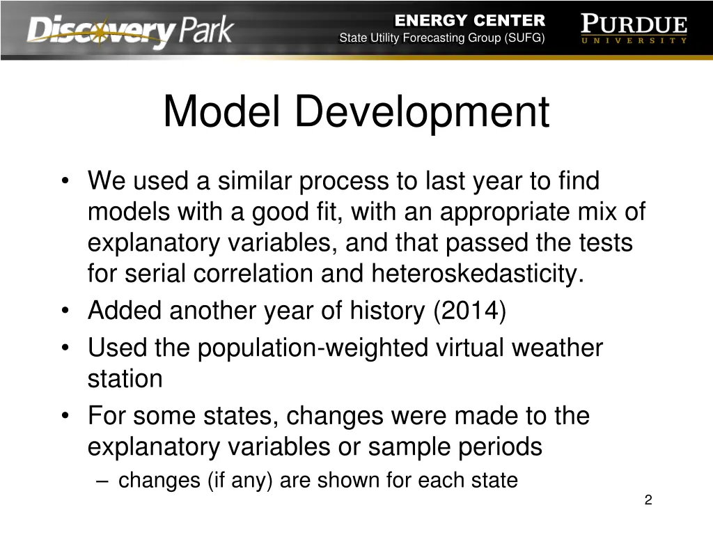 energy center state utility forecasting group sufg 1