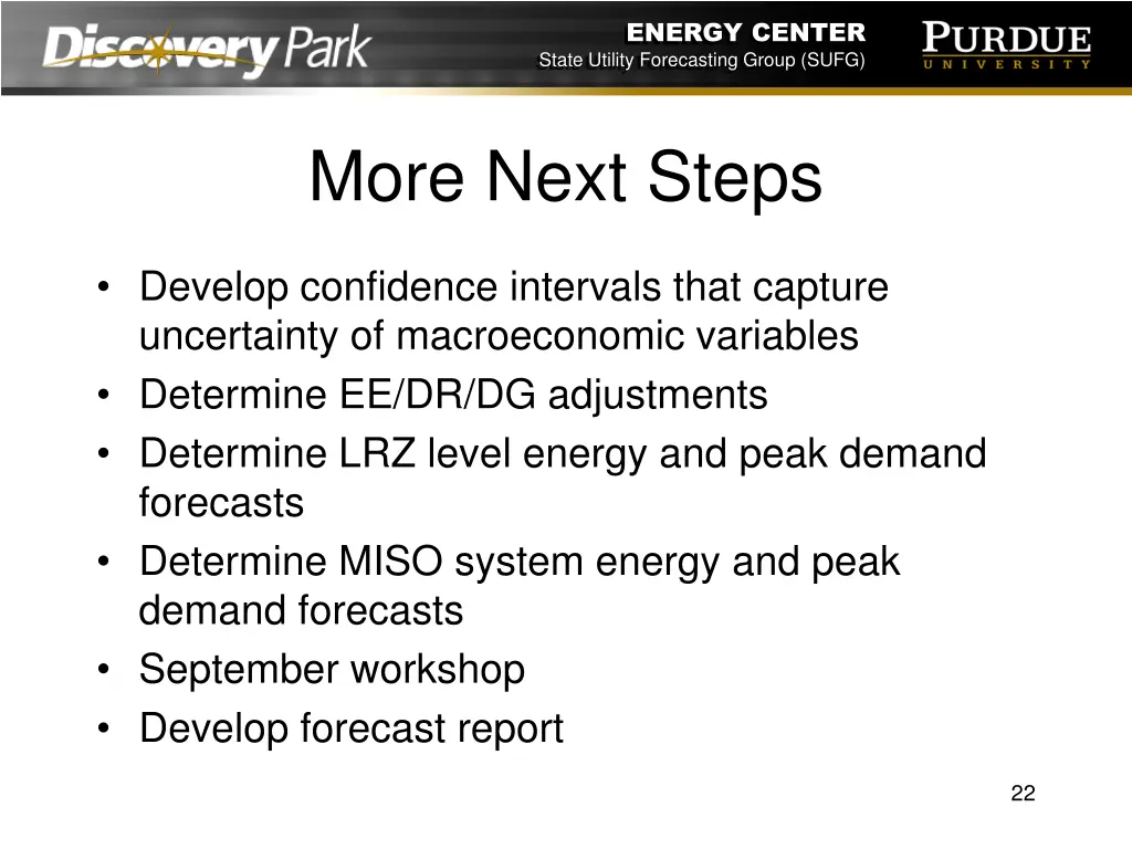 energy center state utility forecasting group sufg 21