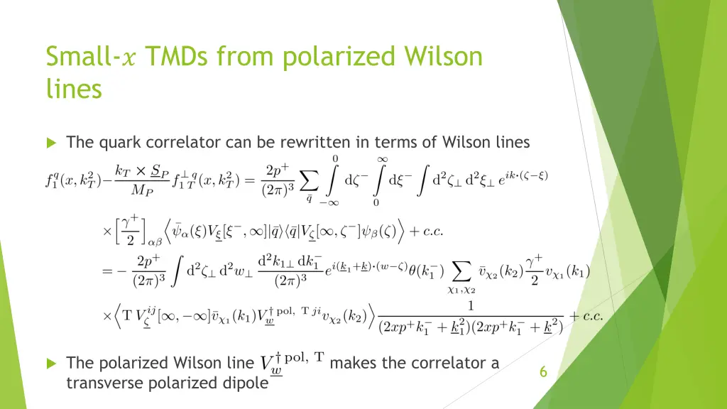 small tmds from polarized wilson lines 1
