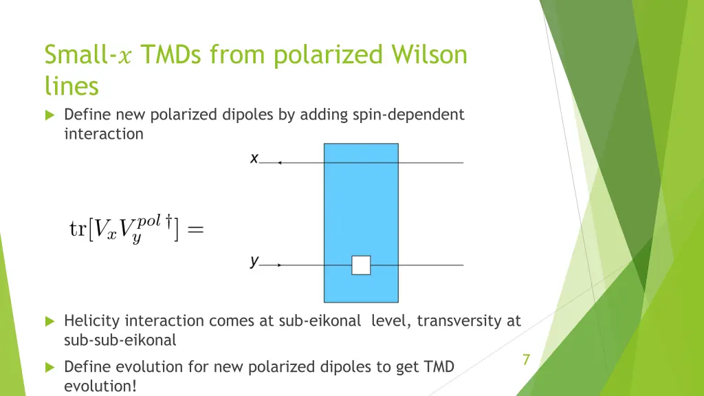 small tmds from polarized wilson lines define