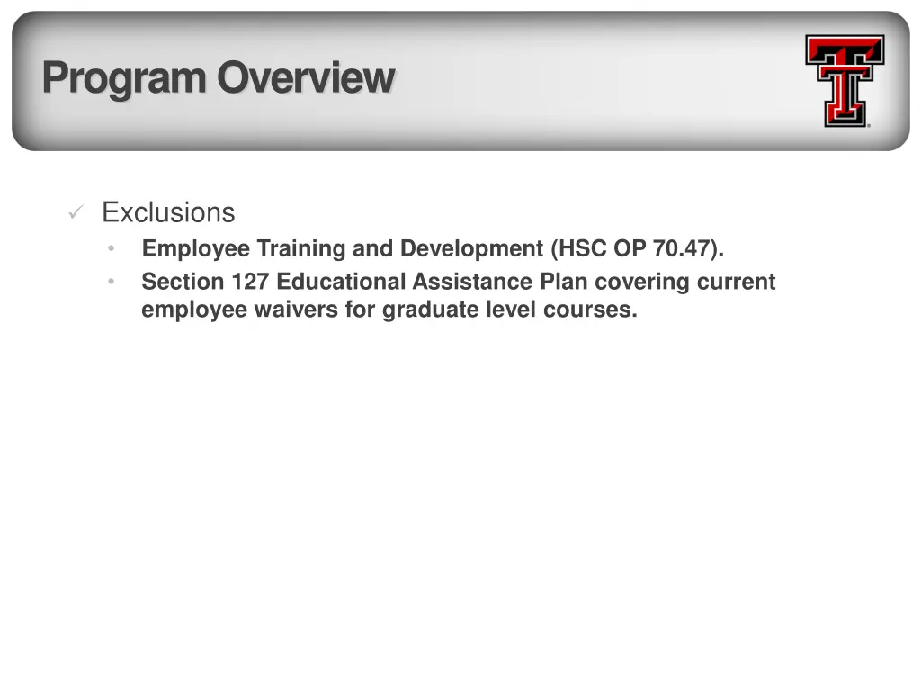 program overview 1