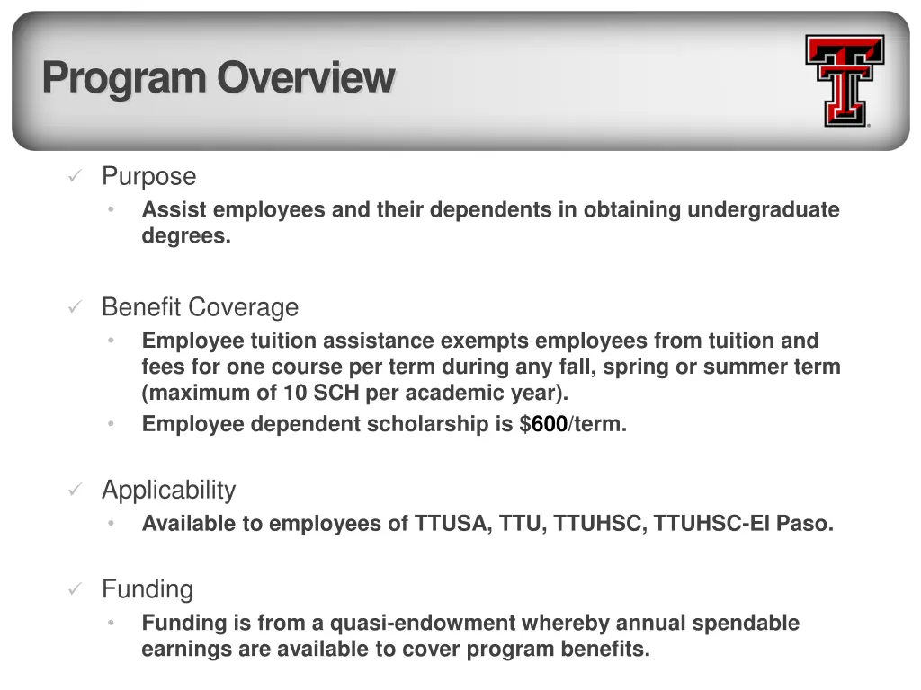 program overview
