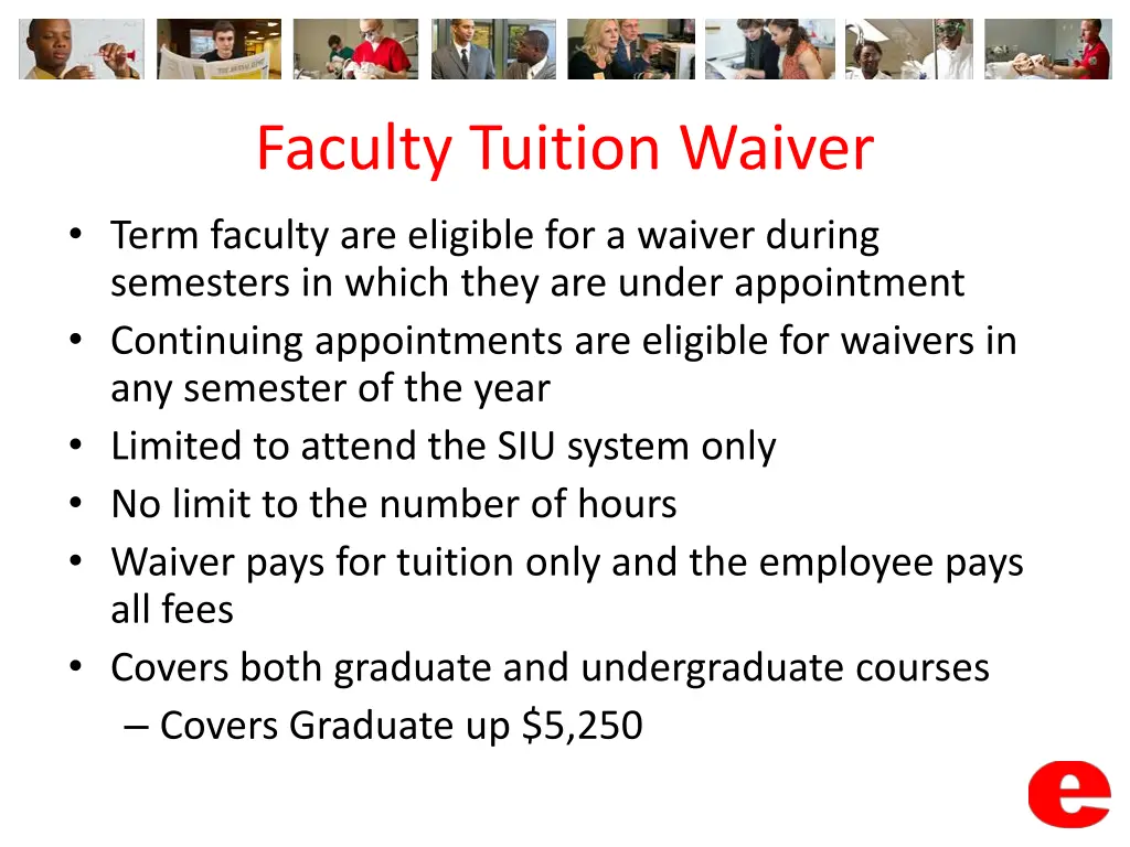 faculty tuition waiver