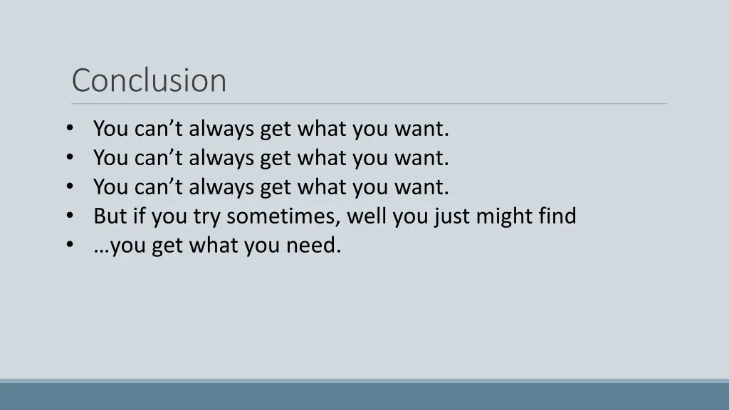 conclusion 1