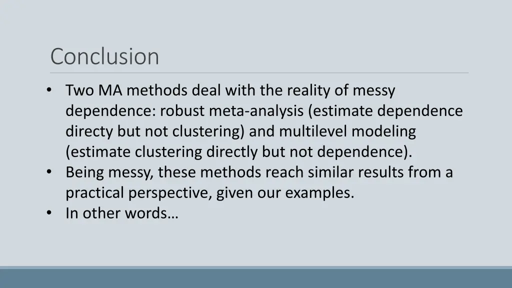conclusion