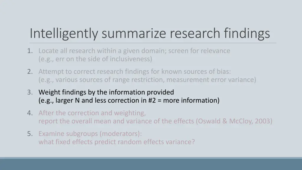 intelligently summarize research findings 2