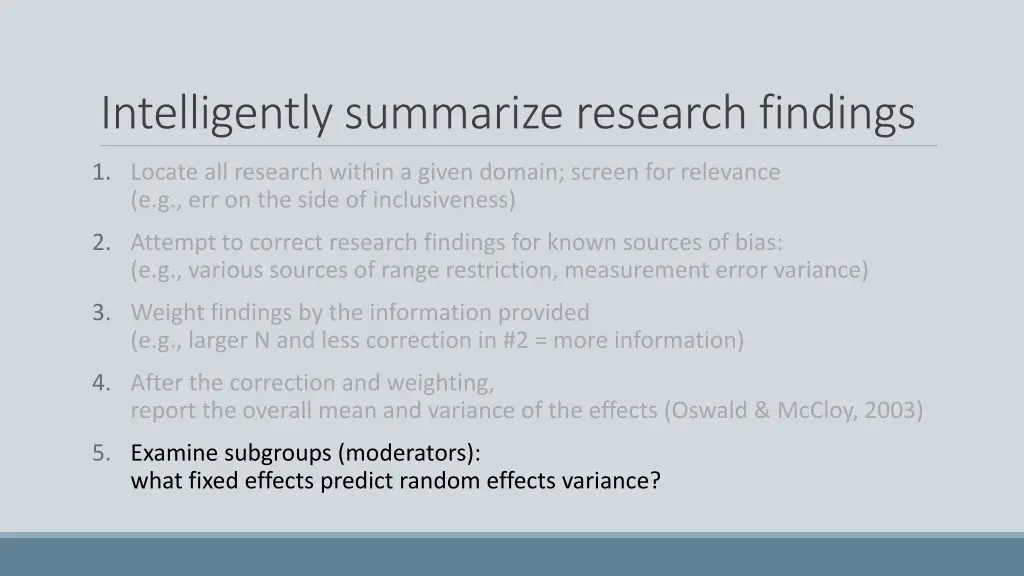 intelligently summarize research findings 4