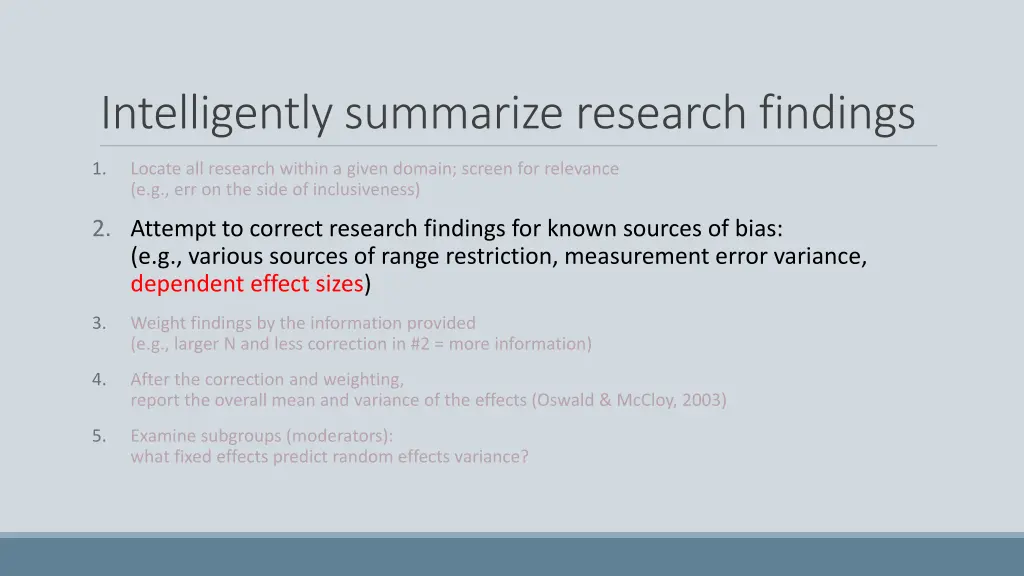 intelligently summarize research findings 5