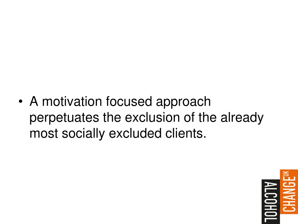 a motivation focused approach perpetuates