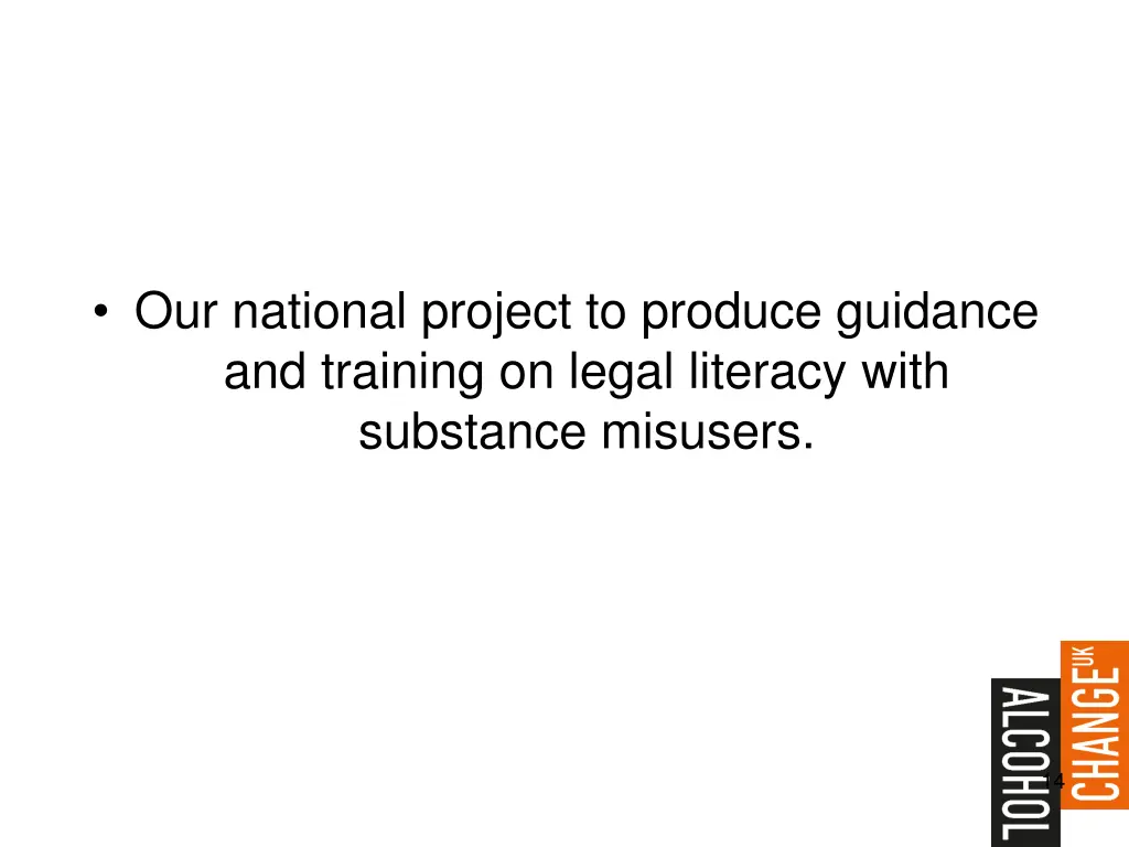 our national project to produce guidance