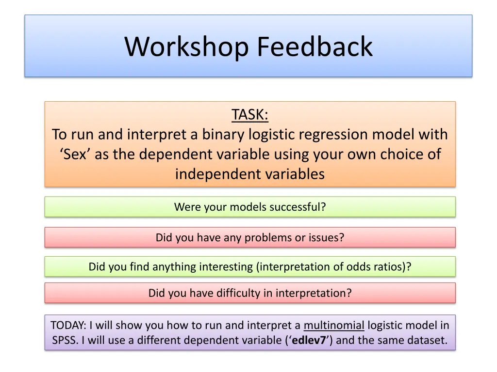 workshop feedback