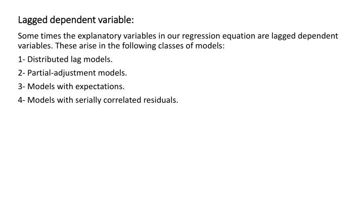 lagged dependent variable lagged dependent