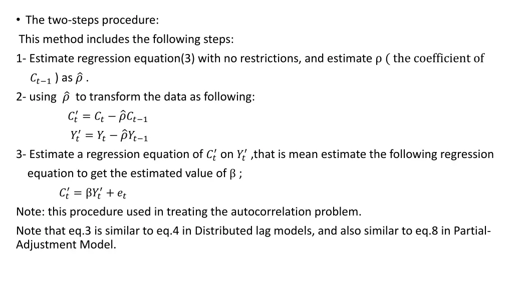 the two steps procedure