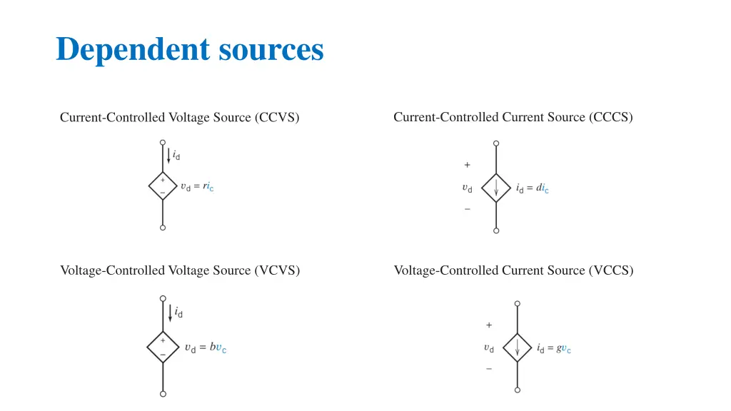 dependent sources