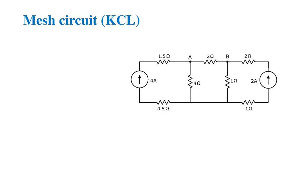 mesh circuit kcl