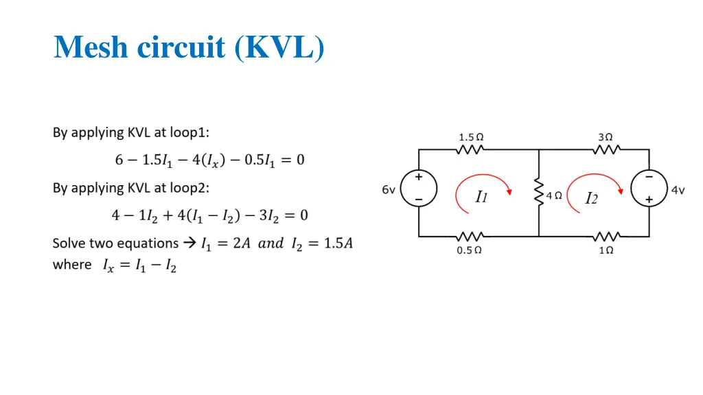 mesh circuit kvl 1