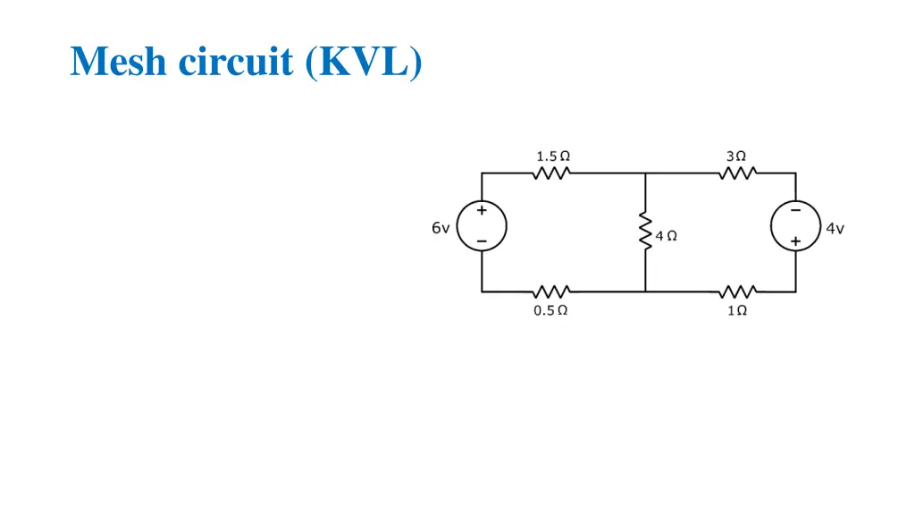 mesh circuit kvl