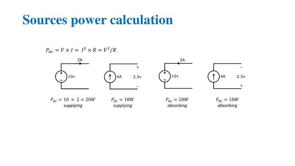 sources power calculation